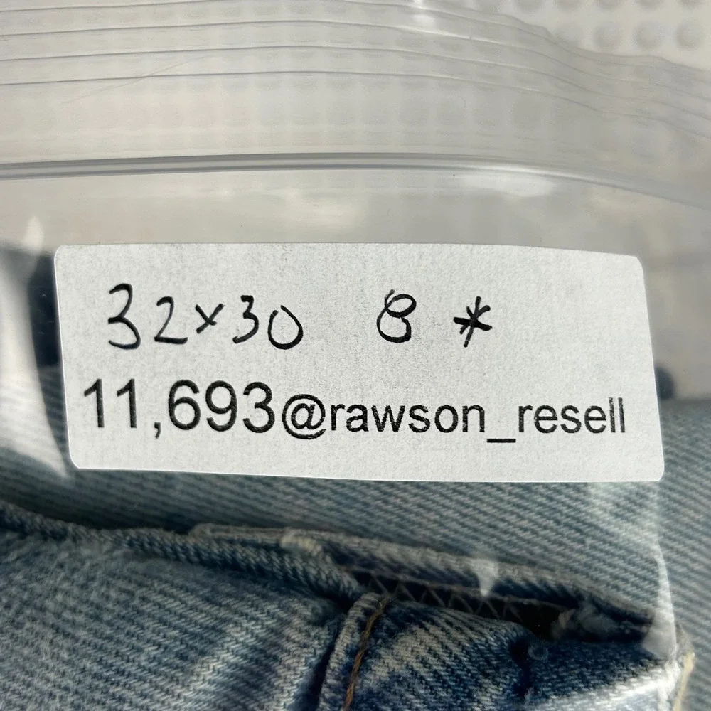 Levis SilverTab Baggy Fit Jeans Light Wash Denim 32x30 USA 90s Custom Stitching